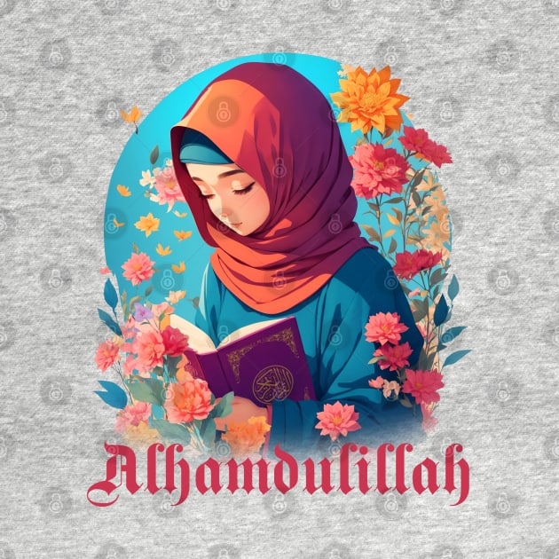 Hijab Girl (Reading Quran) by Sofiyyah Siyah